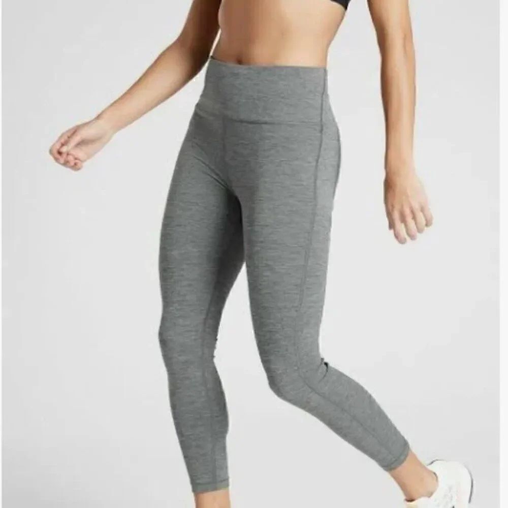 Athleta Ultimate Stash Pocket 7/8 tights gray leggings size XS EUC